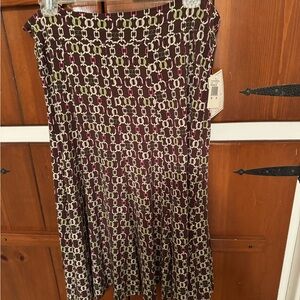 Lily A-Line Skirt in Purple and White